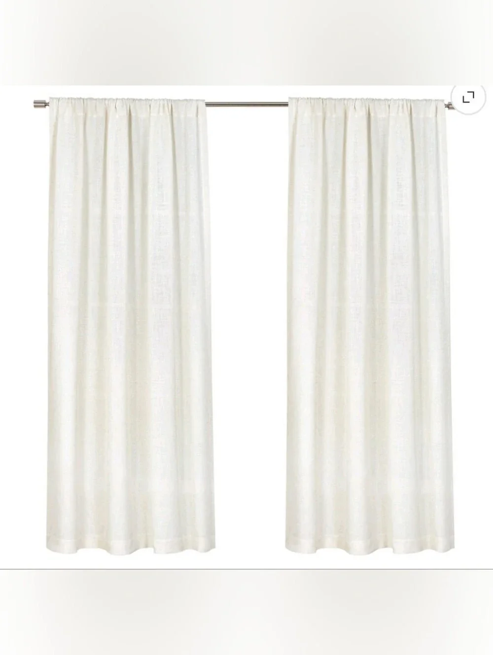 Better Homes & Gardens Light Filtering Linen Blend Rod Pocket Curtain, Single Pa